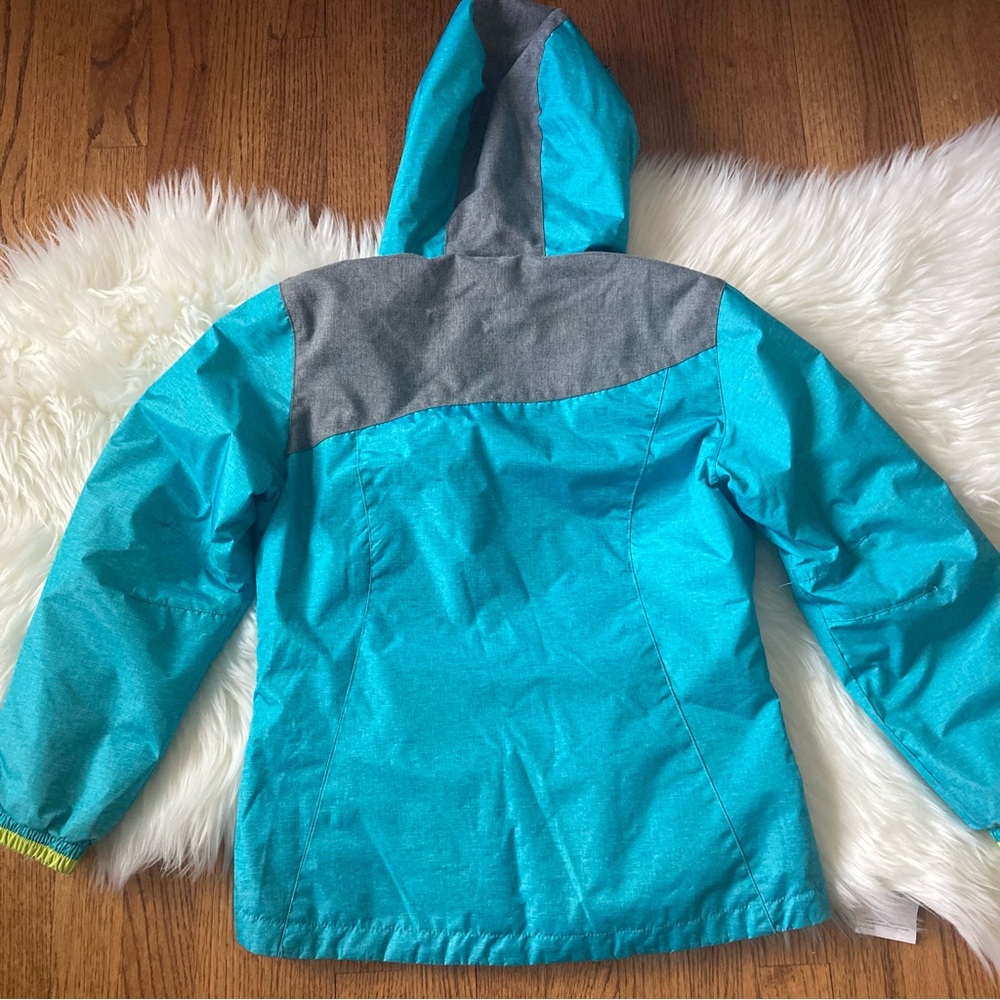 ZeroXposur Zip Up Hooded Jacket Blue Grey Girl Size 10/12 - Picture 5 of 8